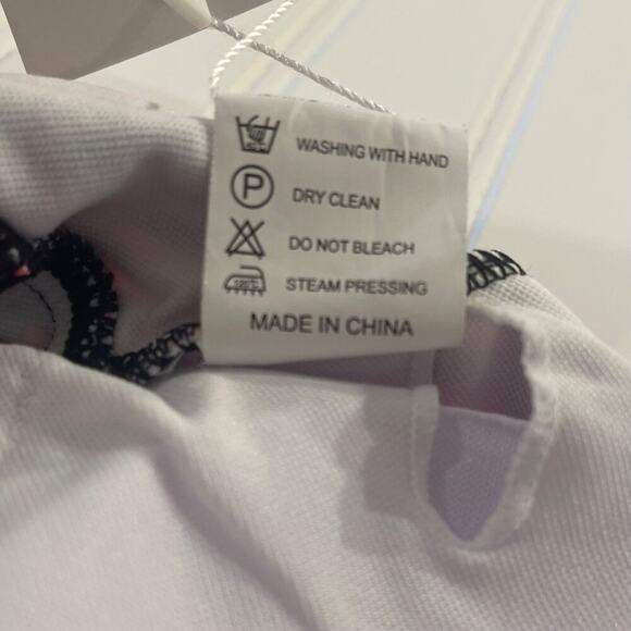 Viaurbe Women’s One Piece Swimsuit Small Black Pink Tropical Print Cutout Ruched - Picture 8 of 9